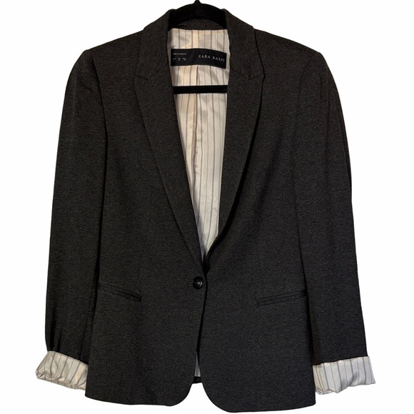 Zara Printed Cuff Blazer | EUC | Sz M - Picture 2 of 7